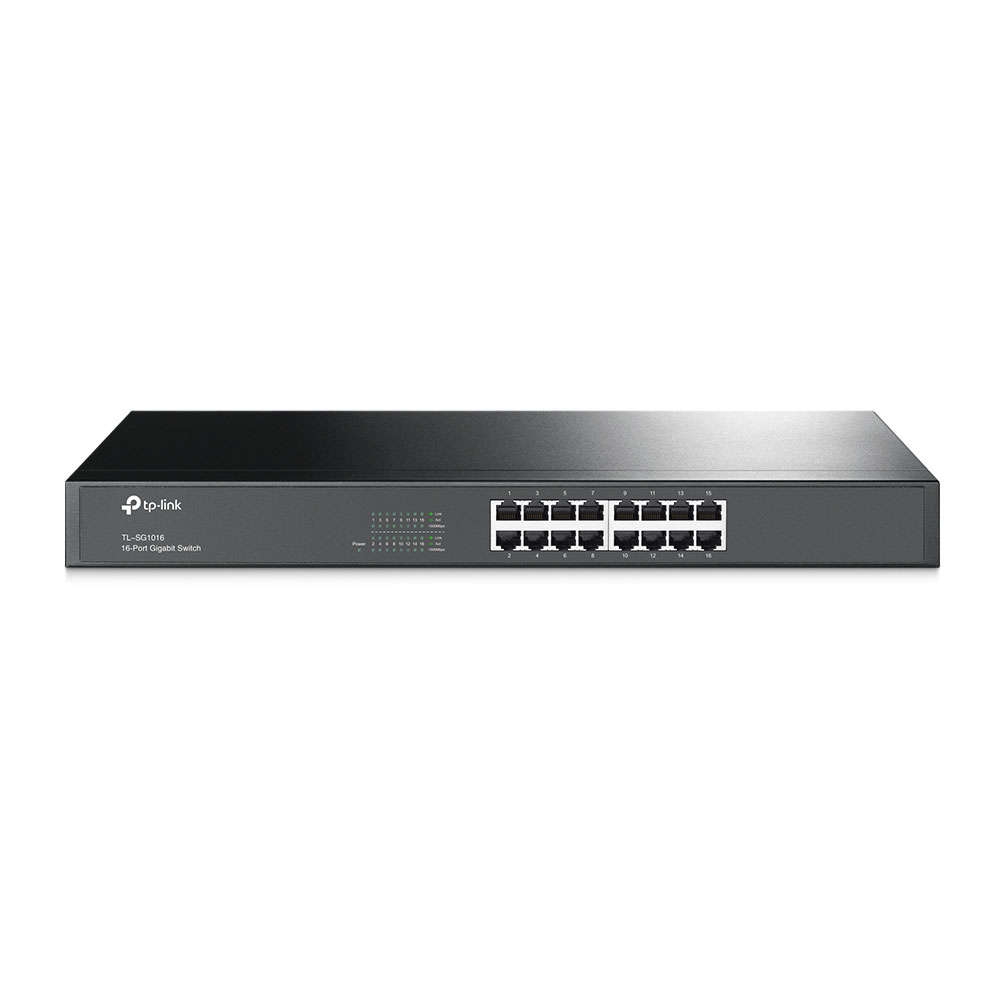 TP-LINK 16-PORT GIGABIT 1U RACKMOUNT SWITCH