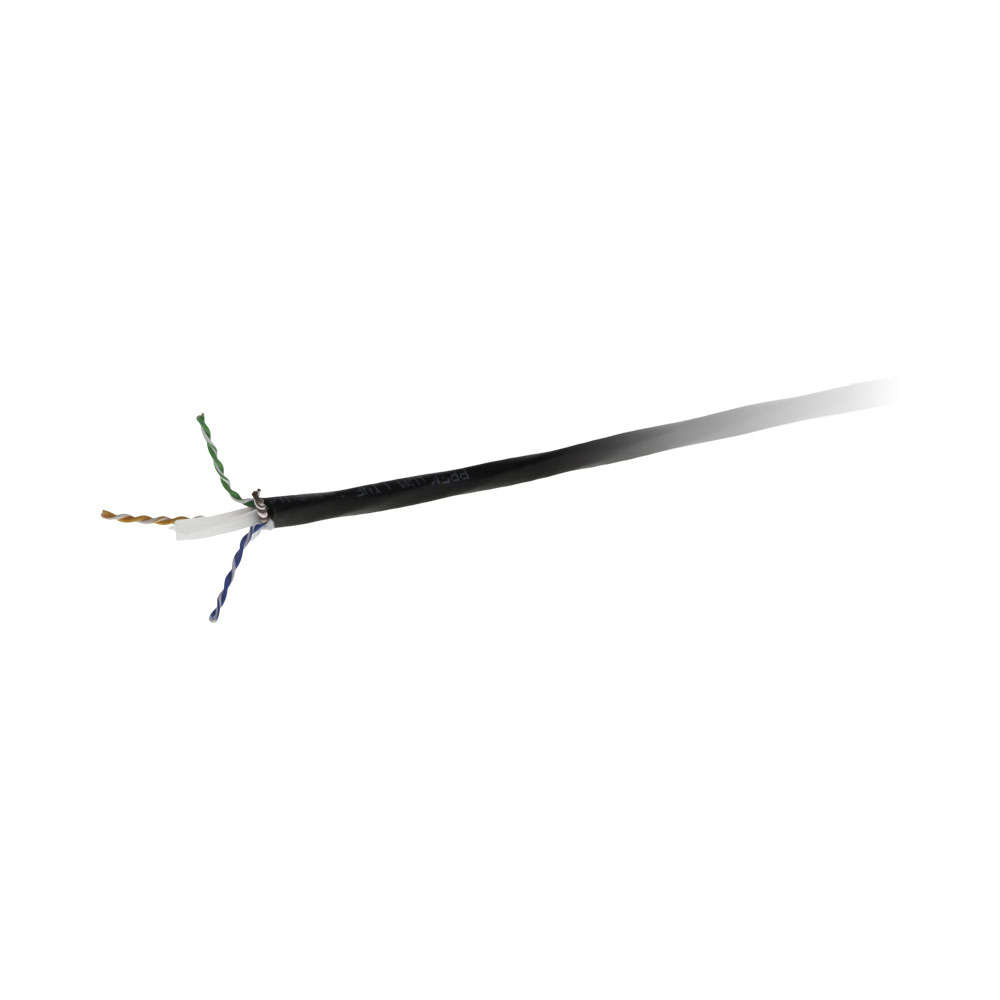 LINKQNET CAT6 SOLID OUTDOOR NETWORK CABLE - BLACK (SOLD PER METER OR 500M DRUM)