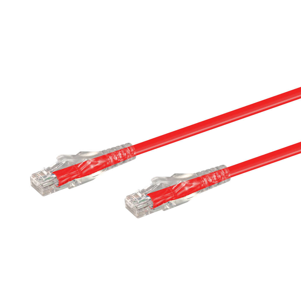 0.2M CAT6 MOULDED FLYLEAD - RED