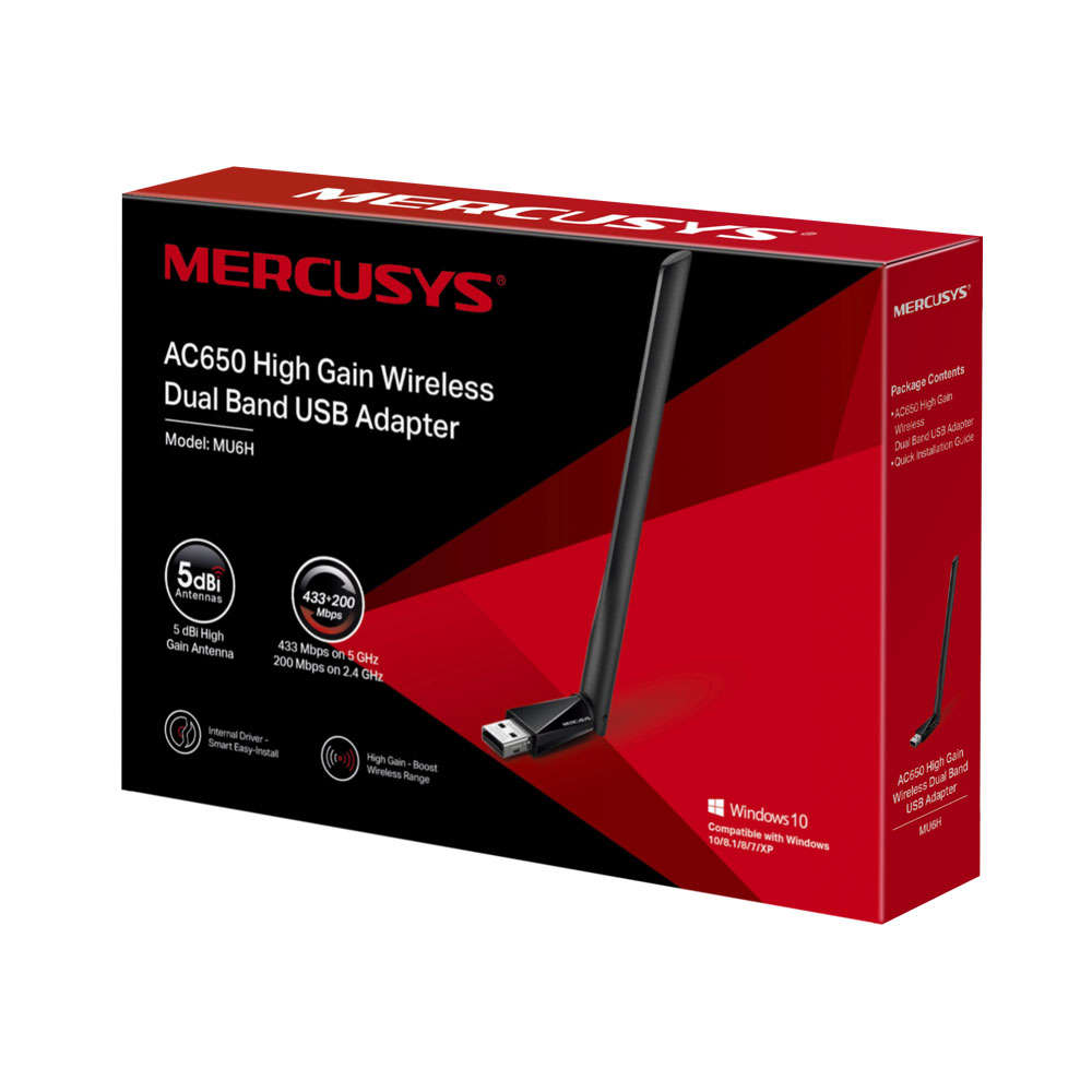 MERCUSYS AC650 HIGH GAIN WIR DUAL BAND USB