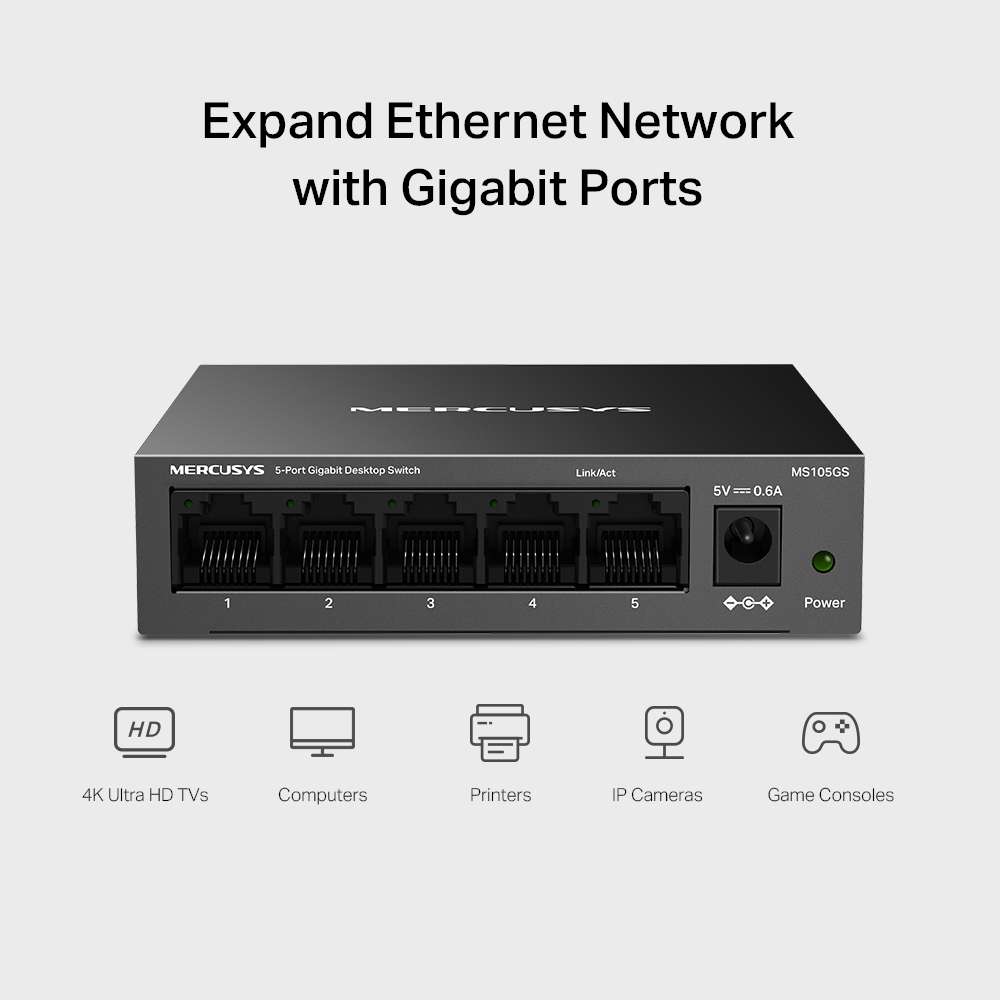 MERCUSYS 5P GB DESKTOP SWITCH