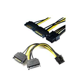2 X SATA MALE TO 8 PIN CPU