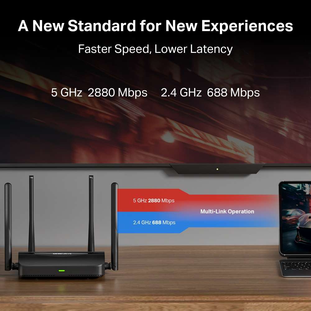 MERCUSYS BE3600 DUAL BAND WIFI7 1GB ROUTER