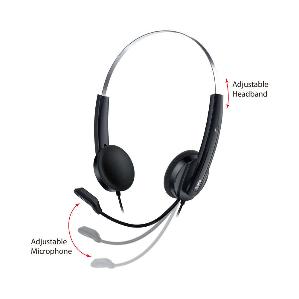 GENIUS USB HEADSET 220U AI BLK USB-C,2.4M