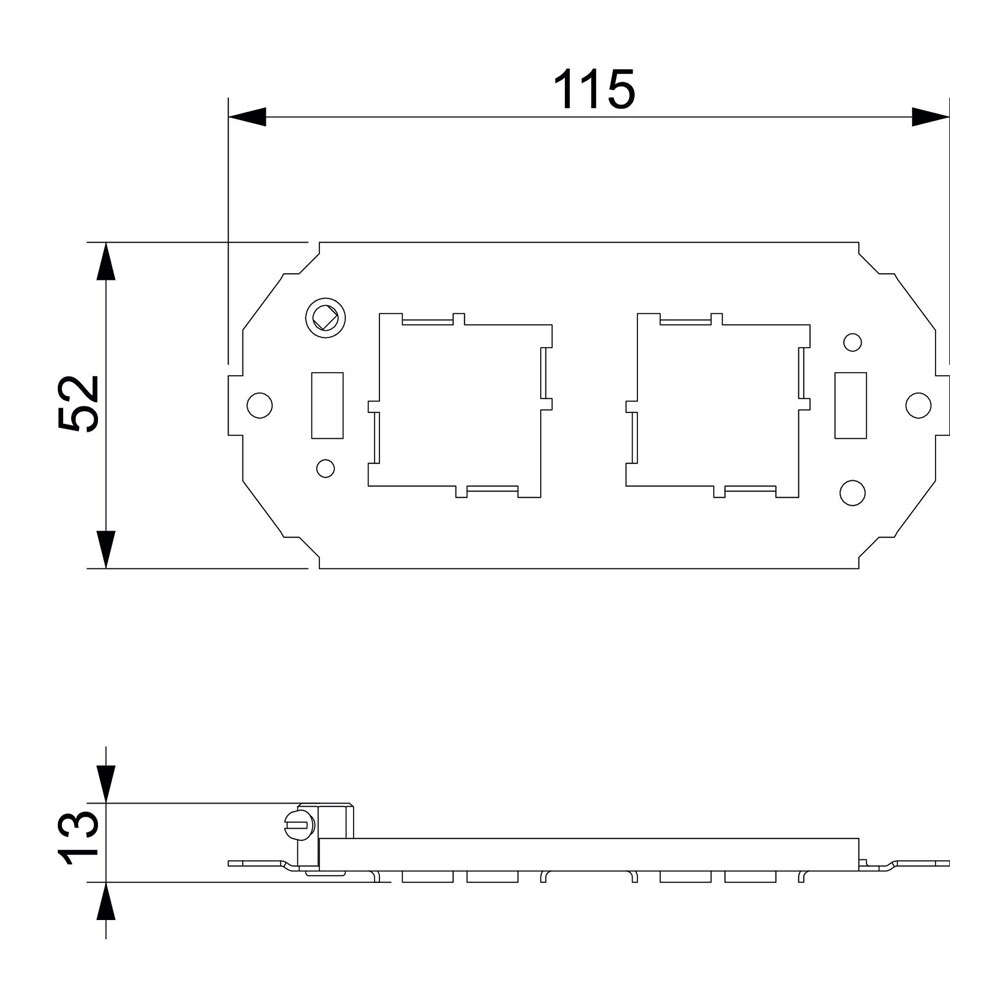 O-LINE S2 1005 BLANK YOKE PG 2 MODULE
