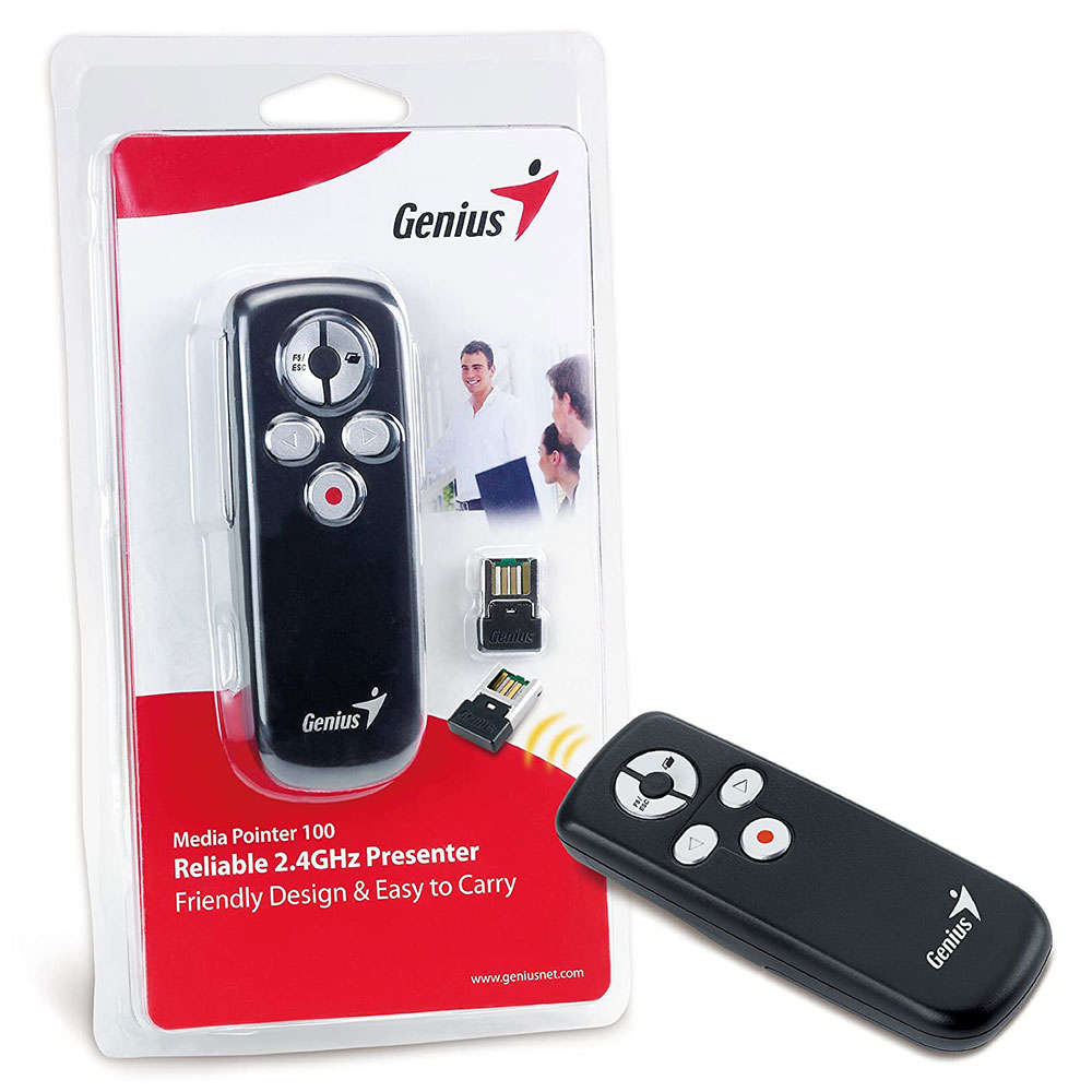 GENIUS 2.4GHZ WIRELESS MEDIA LASER PRESENTER