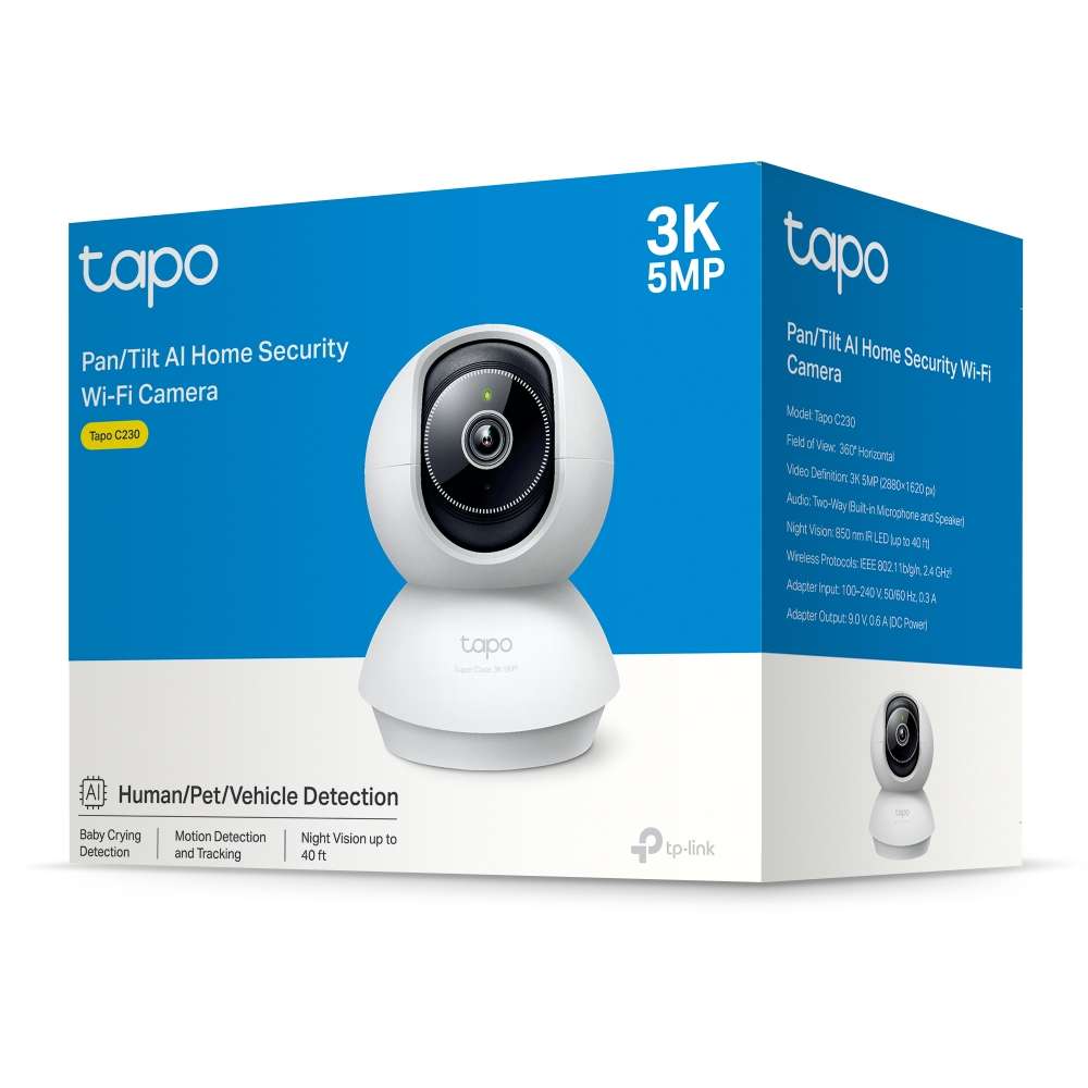 TP-LINK TAPO 3K 5MP PAN TILT WIFI
