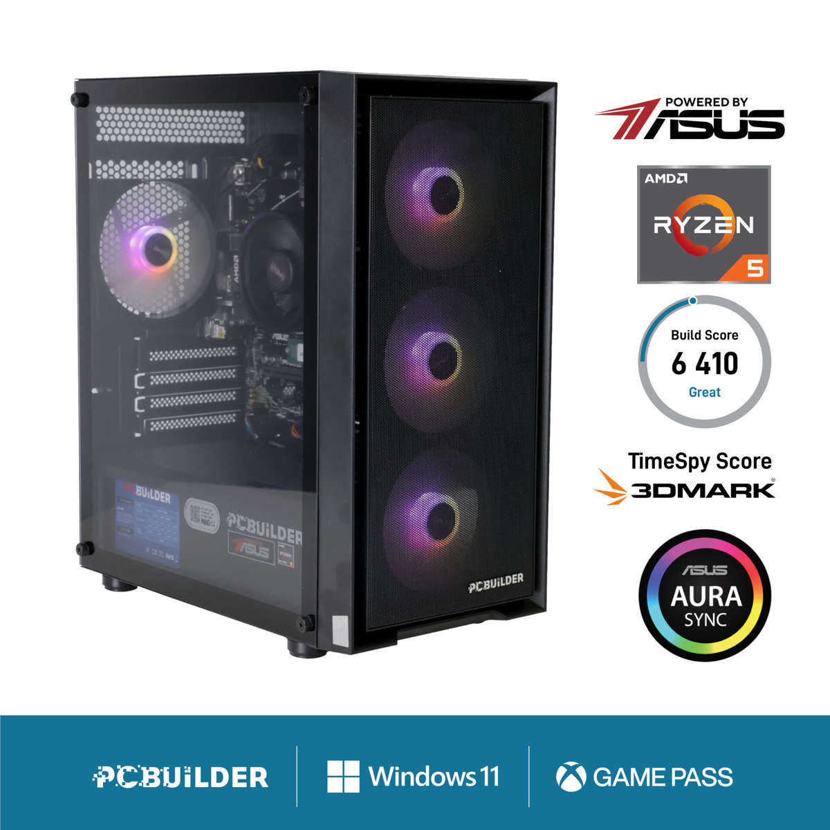 PCBuilder Ryzen 5 5500 STALKER Windows 11 Gaming PC