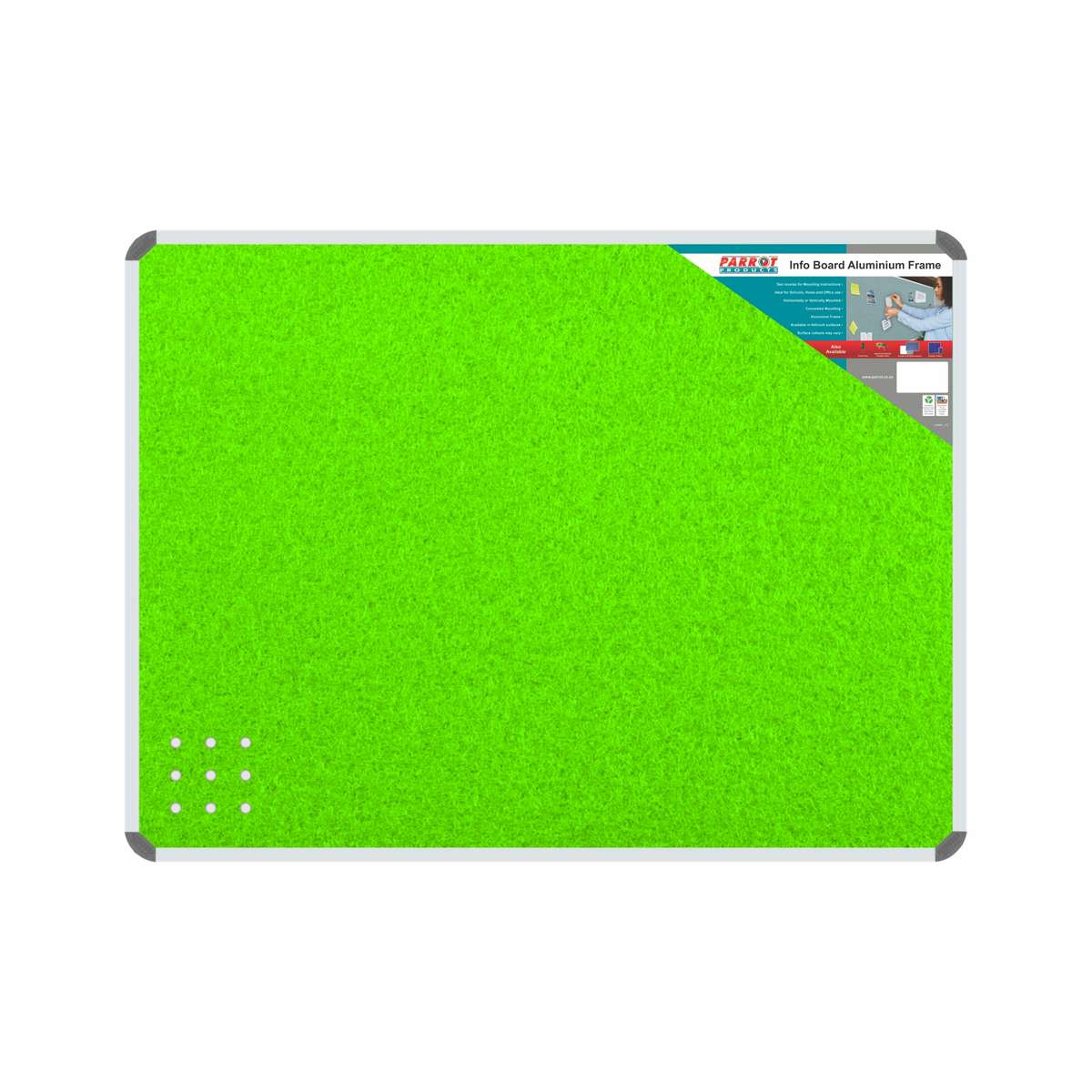 INFO BOARD ALUMINIUM FRAME 1200 * 1000MM LIME GREEN