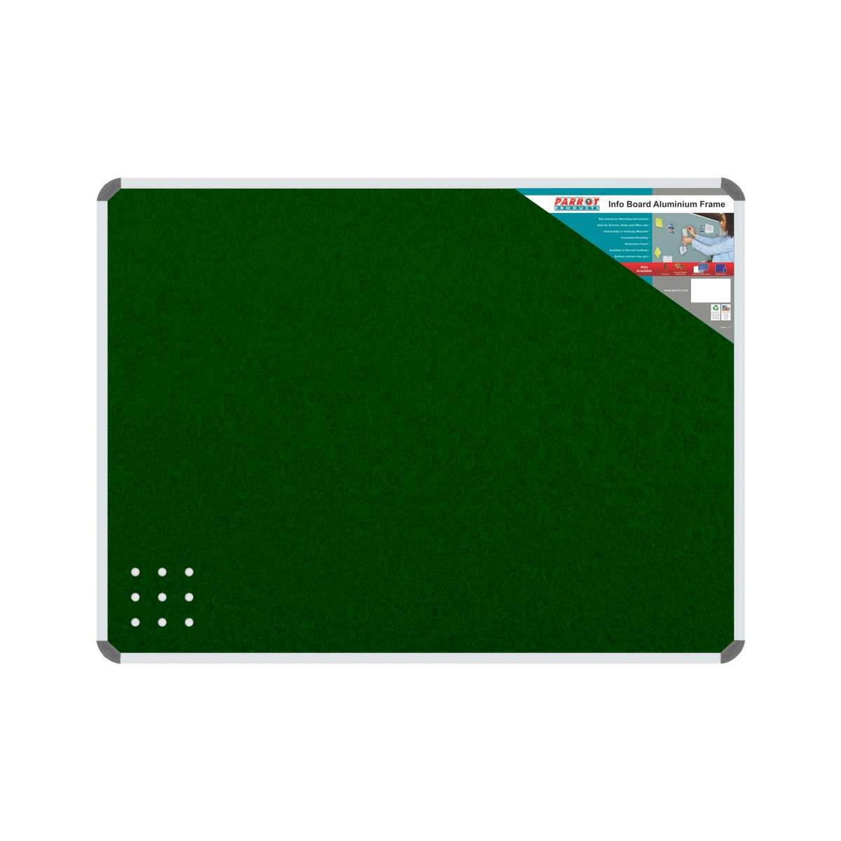 INFO BOARD ALUMINIUM FRAME 1200*1200MM GREEN