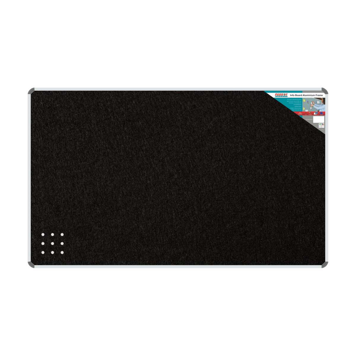 INFO BOARD ALUMINIUM FRAME 1500*900MM BLACK