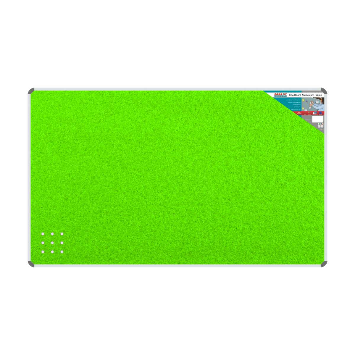 INFO BOARD ALUMINIUM FRAME 2000*1200MM LIME GREEN