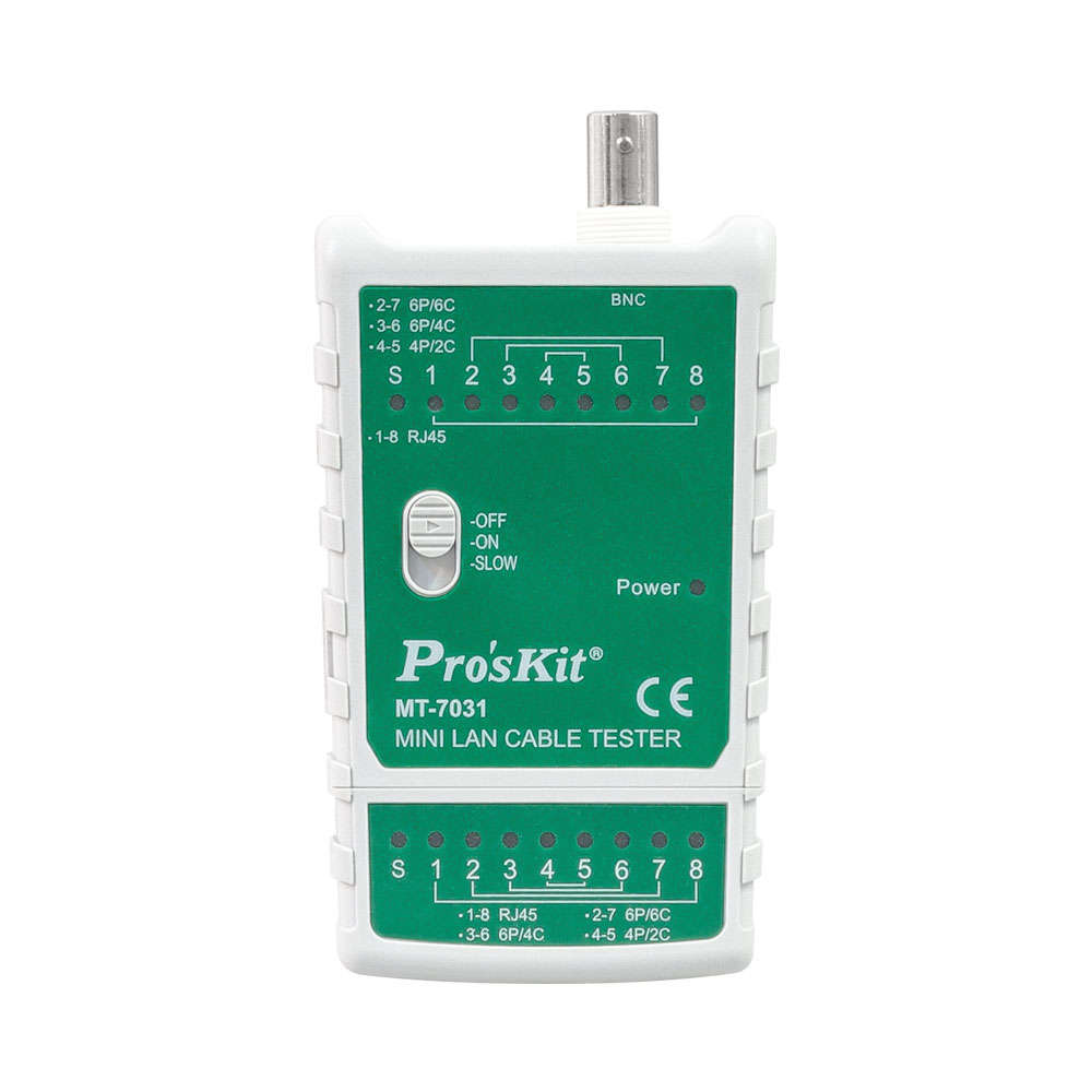 PROSKIT MINI LAN CABLE TESTER(RJ45,RJ11,12,22,BNC)