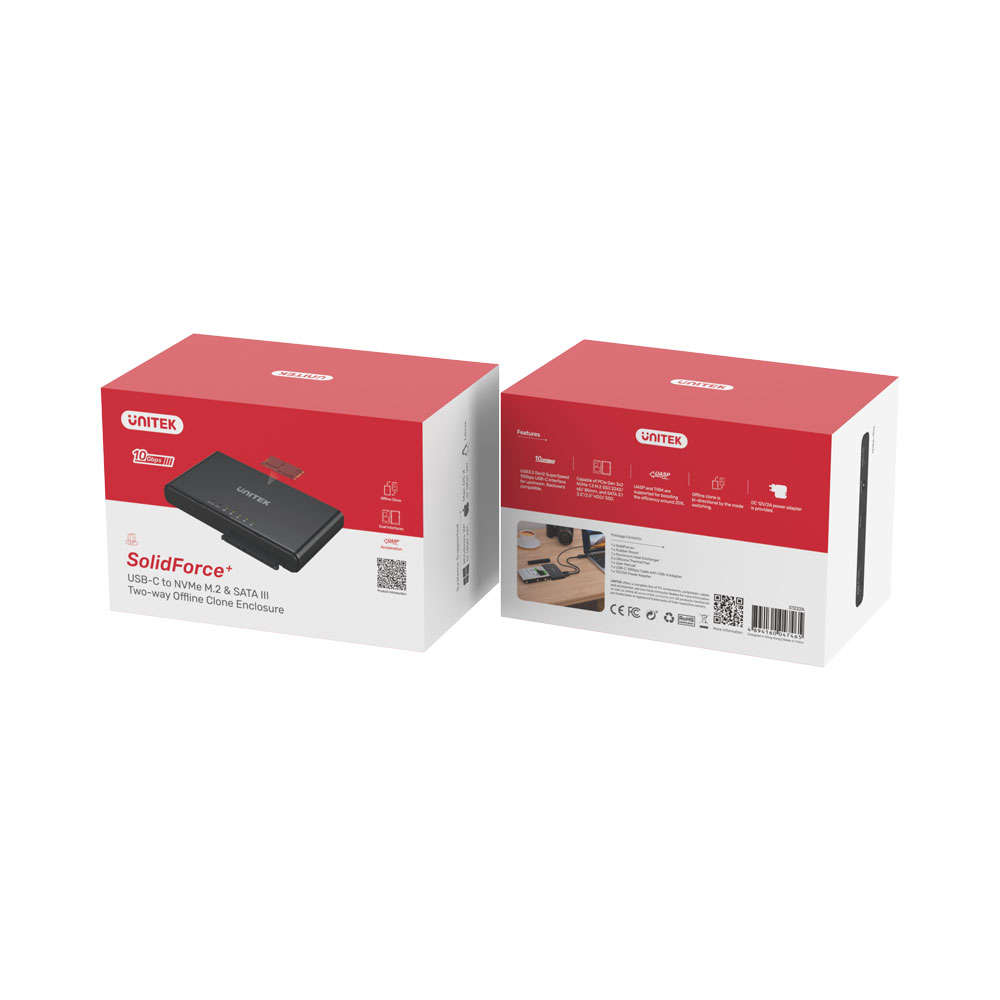 UNITEK SOLIDFORCE, USB-C- PCI, NVME M2.SSD ENCL..
