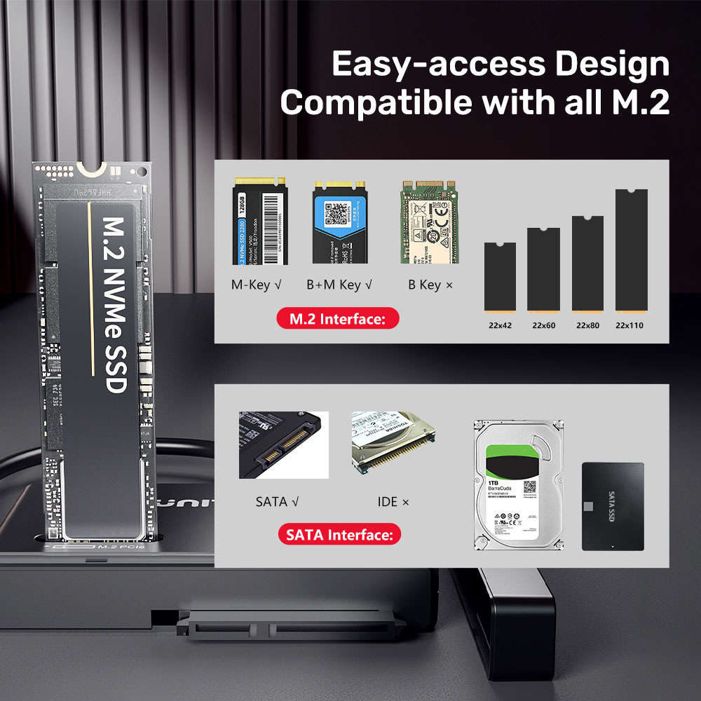 UNITEK TYPE-C NVME M.2 SSD ENCLOSURE ADAPTER