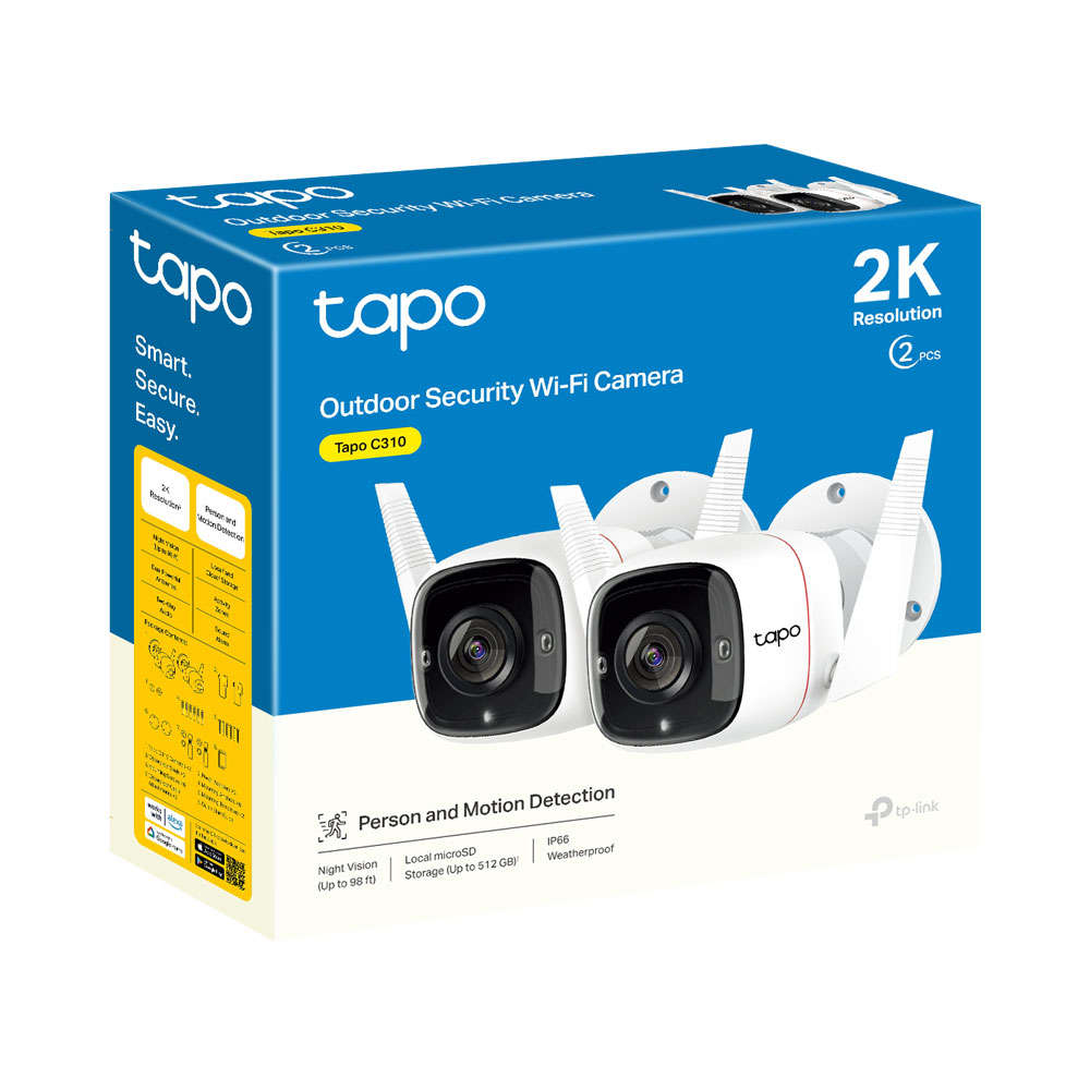 TP-LINK TAPO OUTDOOR SECURITY WIFI CAMERA 2 PACK