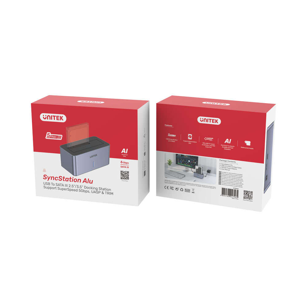 UNITEK S1304A USB3.0 SATA 2.5 / 3.5" HARD DISK DOCKING STATION