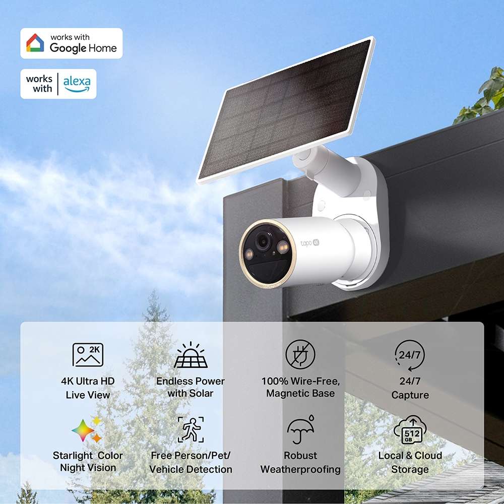 TP-LINK TAPO 4K 8MP CAMERA & SOLAR PANEL