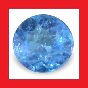 NATURAL APATITE - RICH NEON BLUE ROUND DIAMOND CUT - +/-0.069cts