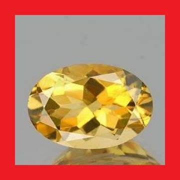 CITRINE  - GOLDEN YELLOW OVAL FACET - 3.73cts