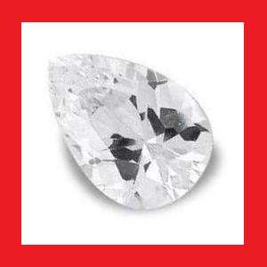 CUBIC ZIRCONIUM - DIAMOND WHITE PEAR SHAPE FACET - 1.23cts