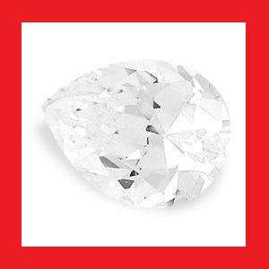 CUBIC ZIRCONIUM - DIAMOND WHITE PEAR SHAPE FACET - 2.94cts
