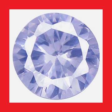 CUBIC ZIRCONIUM - LAVENDER ROUND BRILLIANT CUT - 1.37cts