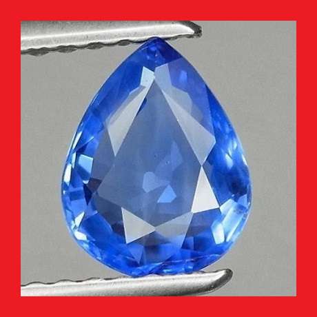 CUBIC ZIRCONIUM - TOP ROYAL BLUE PEAR CUT - 1.36cts