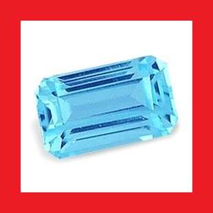 CUBIC ZIRCONIUM - SKY BLUE OCTAGON FACET - 0.67cts