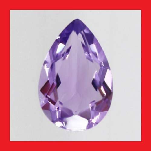 CUBIC ZIRCONIUM - NICE LAVENDER PEAR FACET - 0.72cts