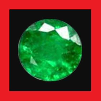 EMERALD - NICE GREEN ROUND FACET - 0.09cts