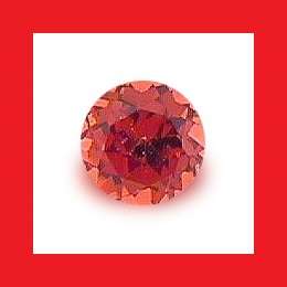 GARNET - TOP ORANGE ROUND FACET - +/-0.06cts