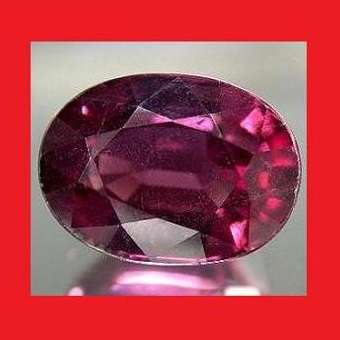 GARNET - RED PURPLE OVAL FACET - 3.300cts