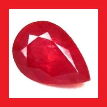 RUBY - VIVID RED PEAR FACET - 2.06cts