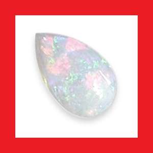 OPAL - FINE MULTI COLOUR PEAR SHAPE CABOCHON  - 0.150cts