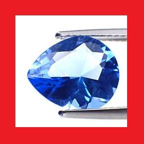 NATURAL QUARTZ - ROYAL BLUE PEAR FACET - 1.46cts