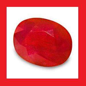 RUBY (NATURAL BURMA) - PIGEON BLOOD RED OVAL FACET - 0.605cts