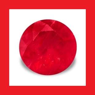 RUBY (Natural Burma) - TOP RED ROUND FACET - 0.165cts