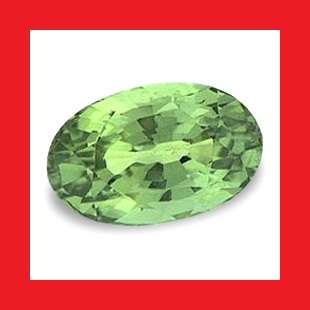 NATURAL SAPPHIRE - FINE GREEN OVAL FACET - 0.395cts