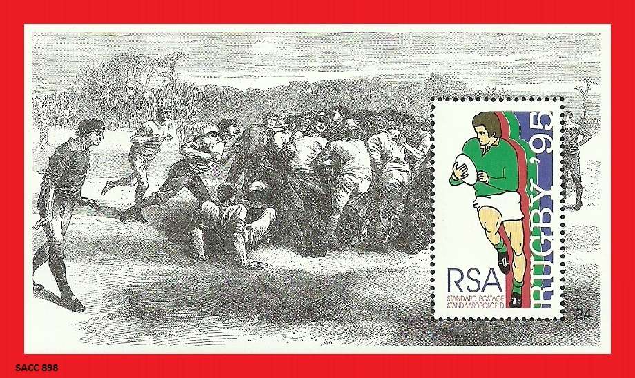 RUGBY WORLD CUP 1995 MINI SHEET SACC 898 1995/05/25
