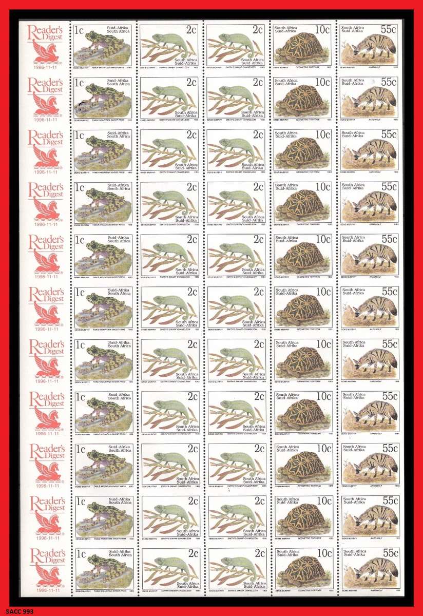 RSA READER'S DIGEST FULL SHEET SACC 993 {2014 EDITION} 1996/11/11