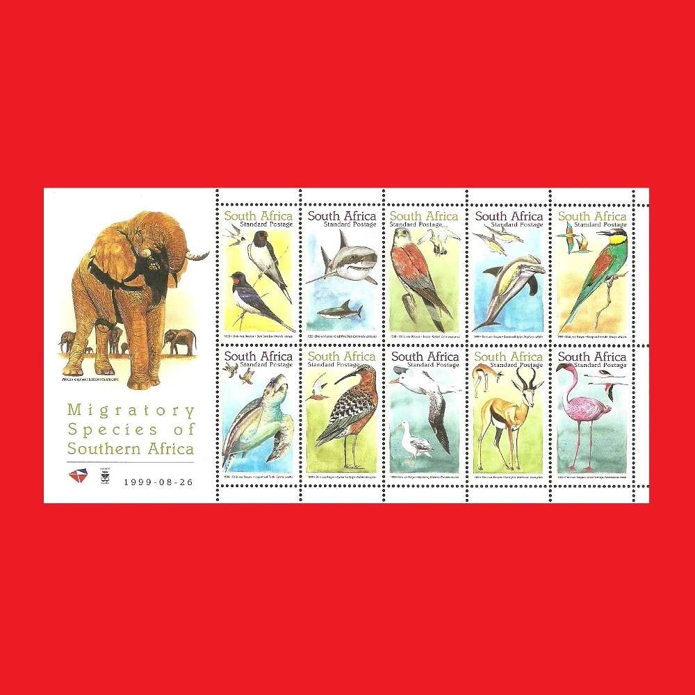 MIGRATORY SPECIES OF SOUTHERN AFRICA SHEET OF 10 SACC 1245 1999/10/04