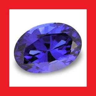 TANZANITE - BRIGHT VIOLET BLUE OVAL FACET - 0.195cts
