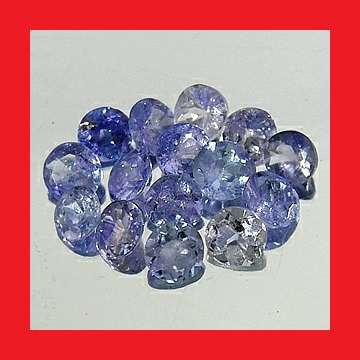 TANZANITE PARCEL - 15 x ROUND FACET VIOLET BLUE - 0.99cts
