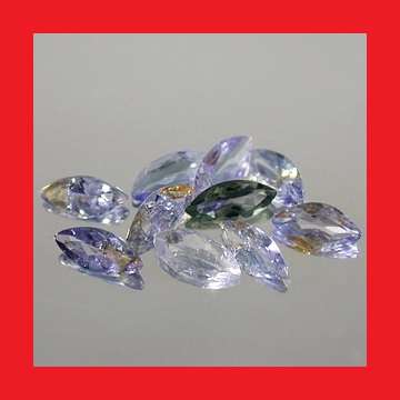 TANZANITE PARCEL - 10 x FANCY COLOUR MARQUISE CUT - 1.78cts