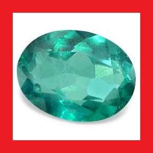 TOPAZ - TEAL GREEN OVAL FACET - 0.67cts