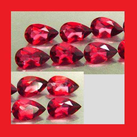 TOPAZ - RUBY RED PEAR FACET - 0.90cts