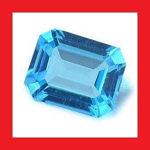 TOPAZ - SWISS BLUE EMERALD CUT - 5.33cts