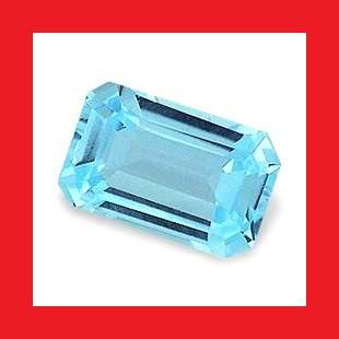 TOPAZ - SKY BLUE OCTAGON FACET - 0.67cts