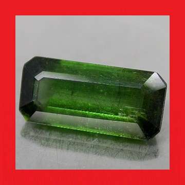 TOURMALINE - GREEN OCTAGON SHAPE EMERALD CUT - 0.87cts